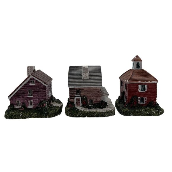 Vtg 1987 Possible Dreams Miniature American Houses Set of 3 - Picture 2 of 10